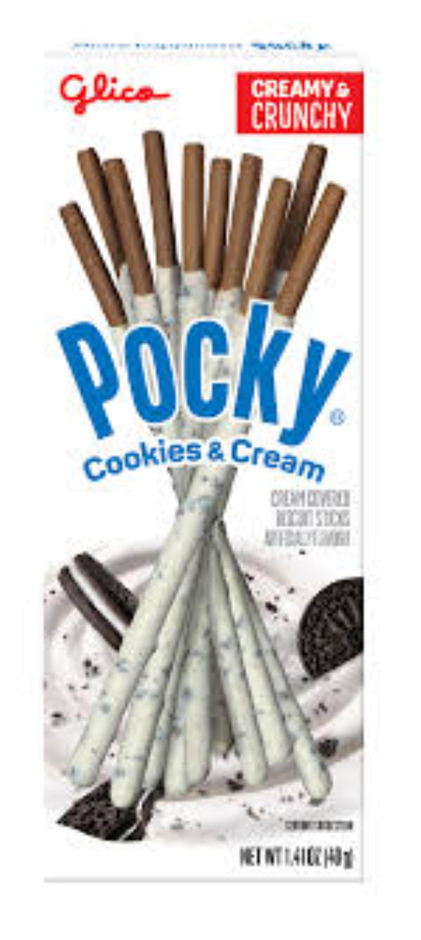 GLICO POCKY STICK COOKIES N CREAM 40G